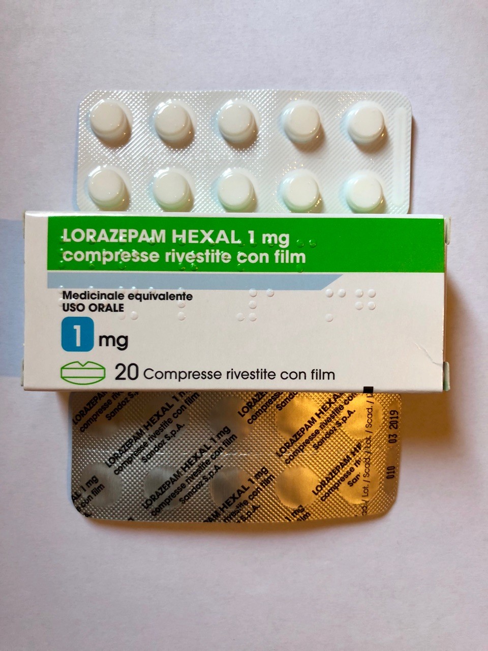 Lorazepam (Ativan) 1 mg 